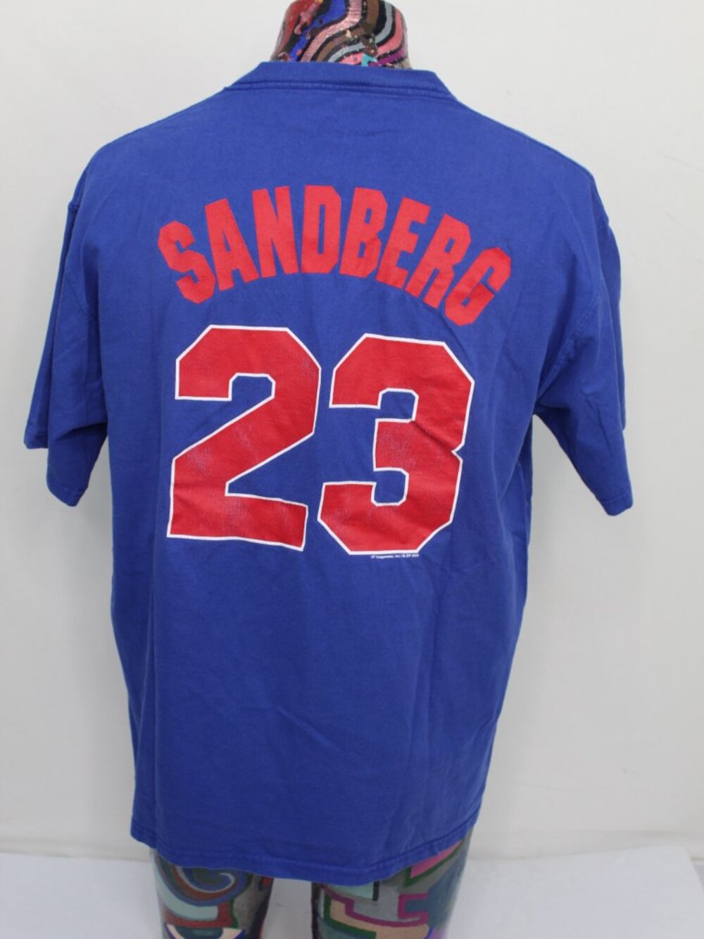 Chicago Cubs Ryne Sandberg Shirt Mens XL Blue MLB Baseball Vintage Y2K Majestic